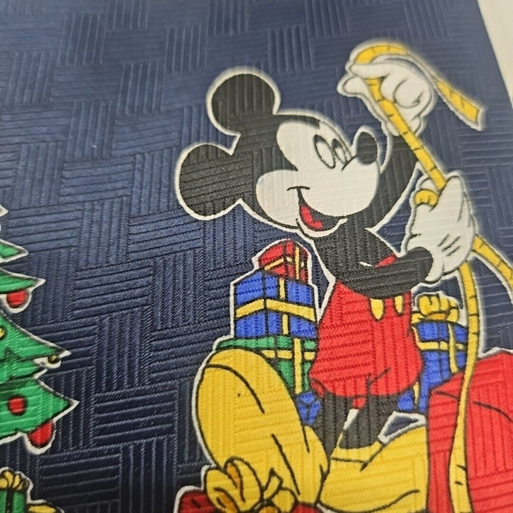 Disney Mickey Unlimited Navy Blue Christmas Mickey Mouse Neck Tie - Picture 10 of 12